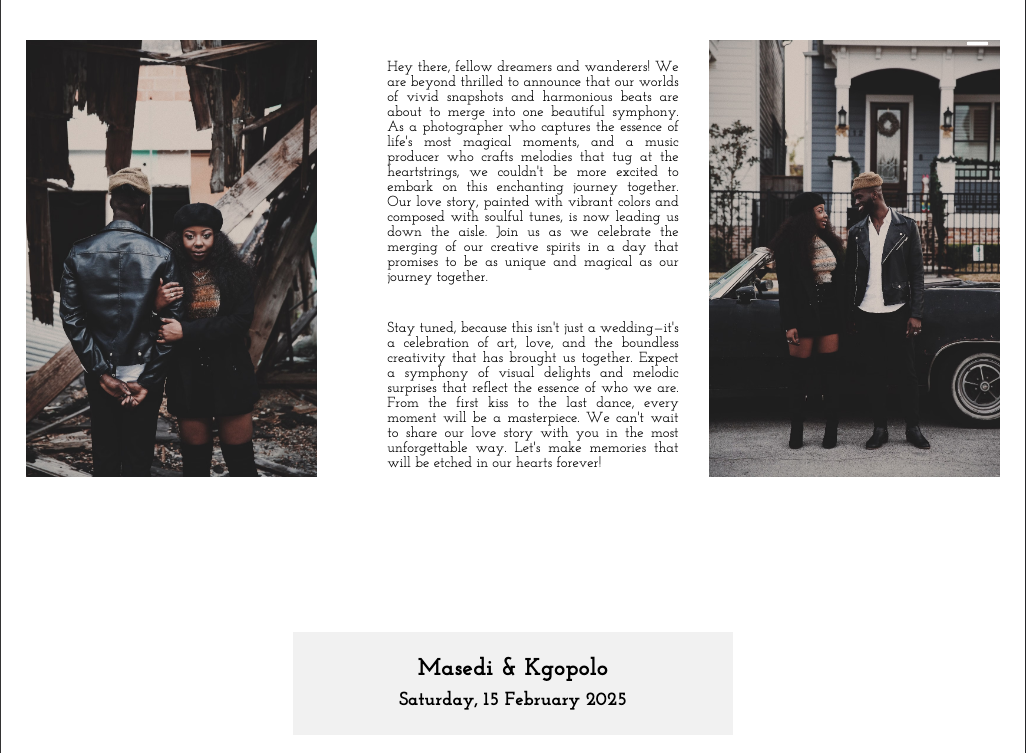 wedding website